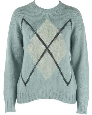 Eleventy Crew Neck Knitwear - Blue