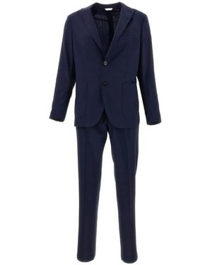 Boglioli Single-Breasted Wool Suit - Blue