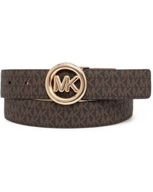 MICHAEL Michael Kors Logo-Monogram Reversible Belt - White
