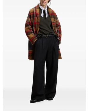 Woolrich Abrigo Gentry A Cuadros - Negro
