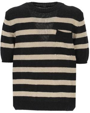 Hōsio Camiseta A Rayas - Negro
