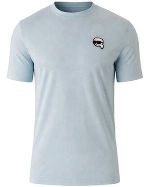 KARL LAGERFELD T-Shirt À Col Rond - Blue