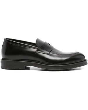 Green George Penny-slot leather loafers - Schwarz