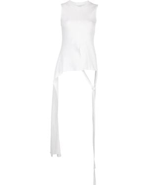 Rosetta Getty Sleeveless Knot-Detail T-Shirt - White