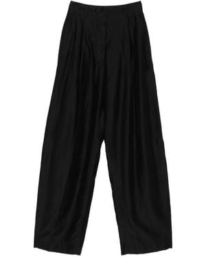 Thelatest Billie Crinkled-Effect Trousers - Black