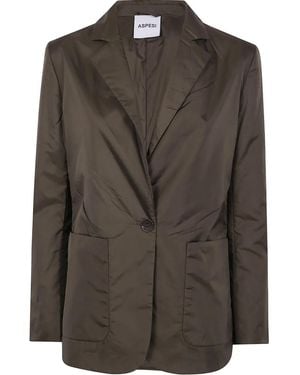 Aspesi Peak Lapels Blazer - Brown