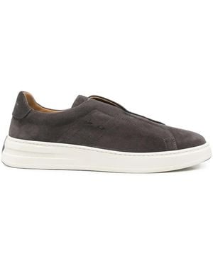 Henderson Slip-On Suede Trainers - White