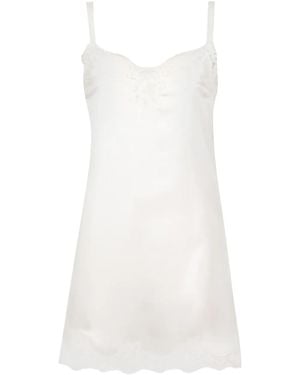 Dolce & Gabbana Lace-detailing Silk-blend Camisole - White