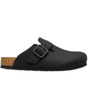 Birkenstock Boston Buckle-Fastening Mules - Black