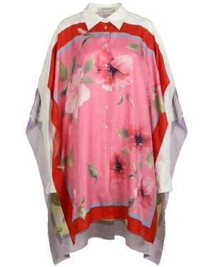 Valentino Garavani Floral-Print Shirt - Red