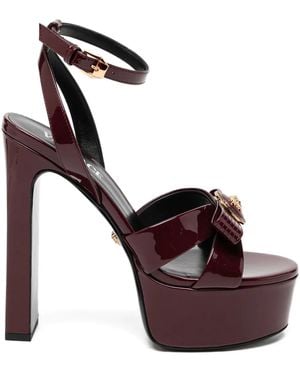 Versace 140Mm Gianni Ribbon Sandals - White
