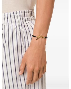 Ami Paris Ami De Coeur Beaded Bracelet - Black