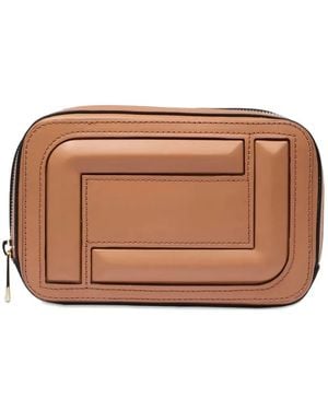 Lancel Angele Cuir Top-Zip Bag - Brown