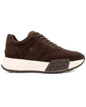 Linda Baumann Suede Panelled Trainers - Brown