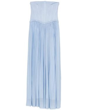 Jonathan Simkhai Adalys Pleated Maxi Dress - Blue