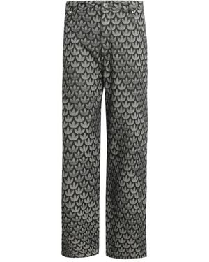 adidas Monogram-Print Jeans - Grey