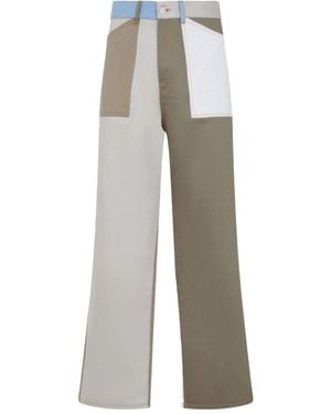 Givenchy Colour-Block Wide-Leg Trousers - White