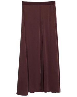 forte_forte Side-Zip A-Line Skirt - Purple