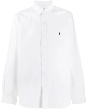Polo Ralph Lauren Embroidered-Logo Button-Down Shirt - White