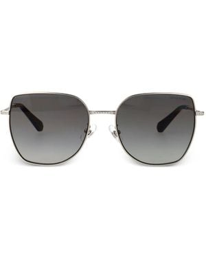 Swarovski Square-Frame Embellished Sunglasses - Grey