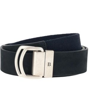 BOGGI Leather Belt With Stretch Band - Blue