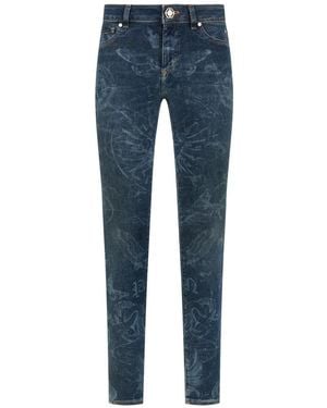 Philipp Plein Butterfly Tattoo Jeggings - Blue