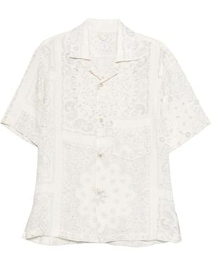 Eleventy Paisley Shirt - White