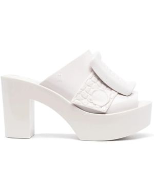 Viktor & Rolf 90Mm Buckle-Detail Sandals - White