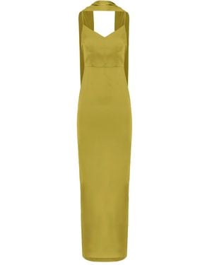 CuAnna Robe Longue Cara À Fines Bretelles Et Fente - Vert