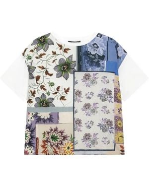 Weekend by Maxmara T-Shirt À Fleurs - Blue