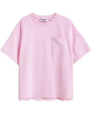 Essentiel Antwerp Hintern Lace Back T-Shirt - Pink