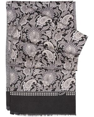 Elizabetta Sciarpa Reversibile Pasquino Con Stampa Paisley - Grigio