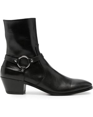 Tom Ford Harness-Detail Ankle Boots - Black