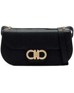 Ferragamo Double Gancio East-West Crossbody Bag - Black