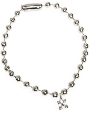 Off-White c/o Virgil Abloh Arrow Ballchain Necklace - Metallic