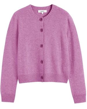Chinti & Parker Crew-Neck Cardigan - Purple