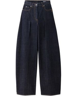 Jacquemus Jean Le De-Nîmes Ovalo À Plis - Bleu