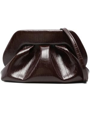 THEMOIRÈ Medium Bios Rigato Clutch Bag - Black