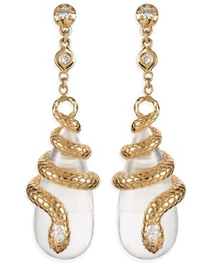 Jacquie Aiche Sophia ダイヤモンド ピアス 14kイエローゴールド - ホワイト