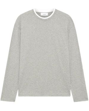 Lardini Long-Sleeve Cotton T-Shirt - Grey