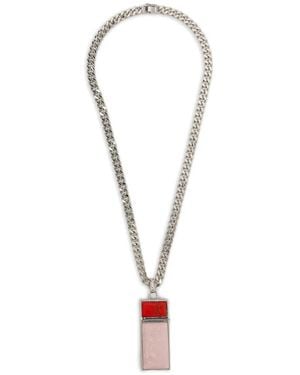 Toga Logo-Pendant Necklace - White