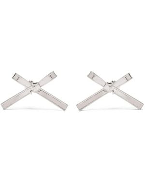 Marc Jacobs Pendientes Con Diseño De Lazo - Blanco