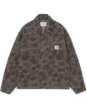 Carhartt Duck Detroit Jacke mit Camouflage-Print - Braun