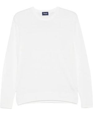 Drumohr Long-Sleeve Crew-Neck Jumper - White