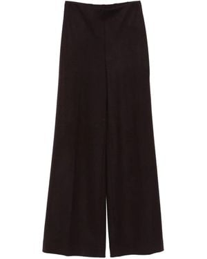 Harris Wharf London Wide-Leg Wool Trousers - Black