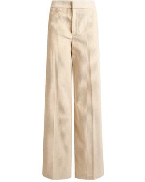 Etro Wide-Leg Corduroy Trousers - Natural
