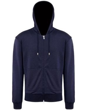 Eleventy Sudadera Con Capucha Y Cremallera - Azul