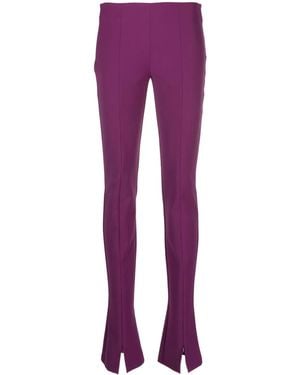 Sportmax Zip-Cuff Slim-Fit Trousers - Purple