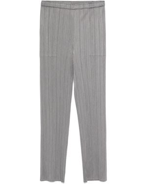 Pleats Please Issey Miyake Hose Mit Falten - Grau