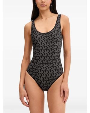 MICHAEL Michael Kors Badpak Met Logo En Ronde Hals - Zwart